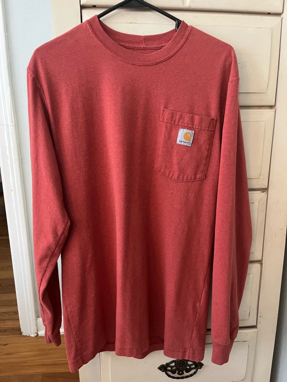 Carhartt Long Sleeve Pocket Tee - light heather red